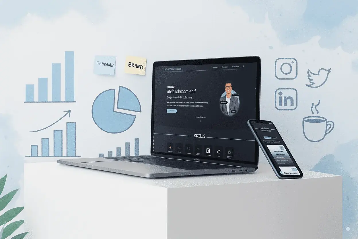 Social media specialist's Portfolio - A Professional portfolio to represent online presence